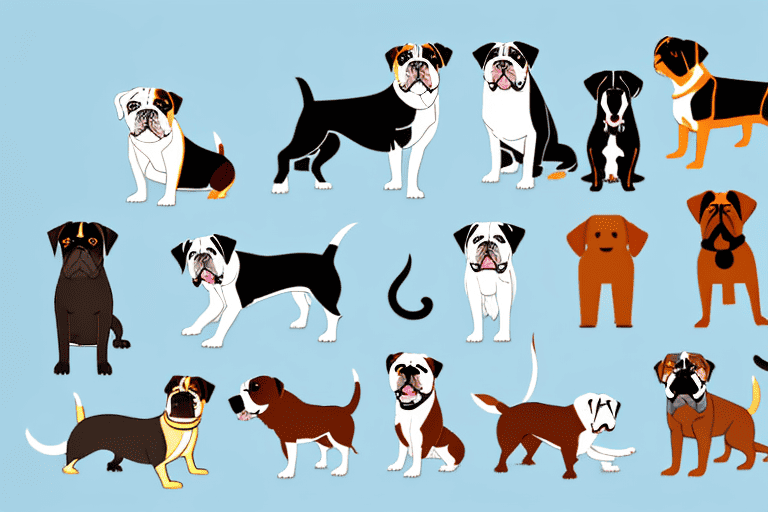 Various popular dog breeds found in the uk