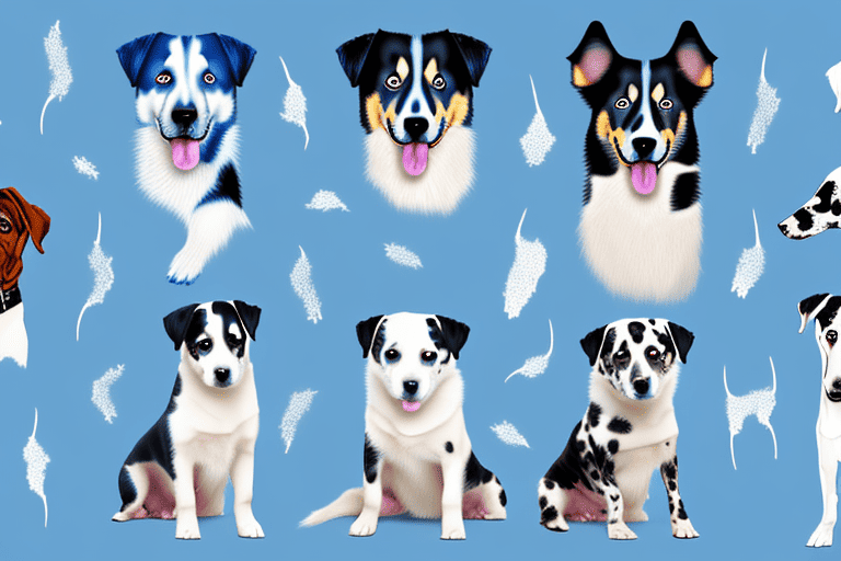 Various dog breeds known for having blue eyes