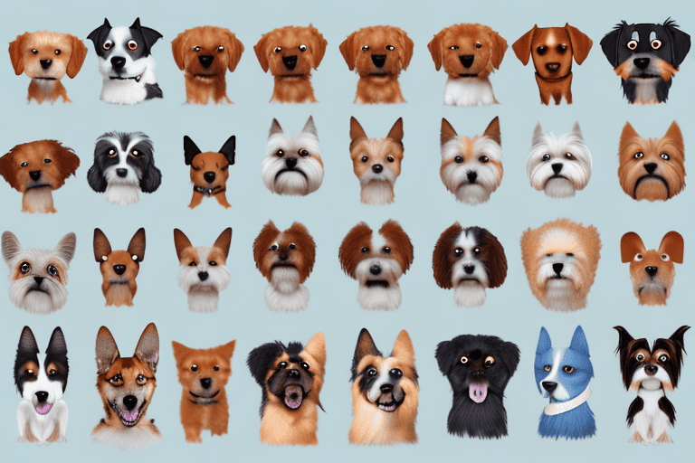 Several different types of dog breeds