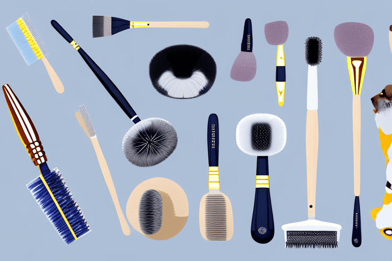 Various types of dog brushes like slicker