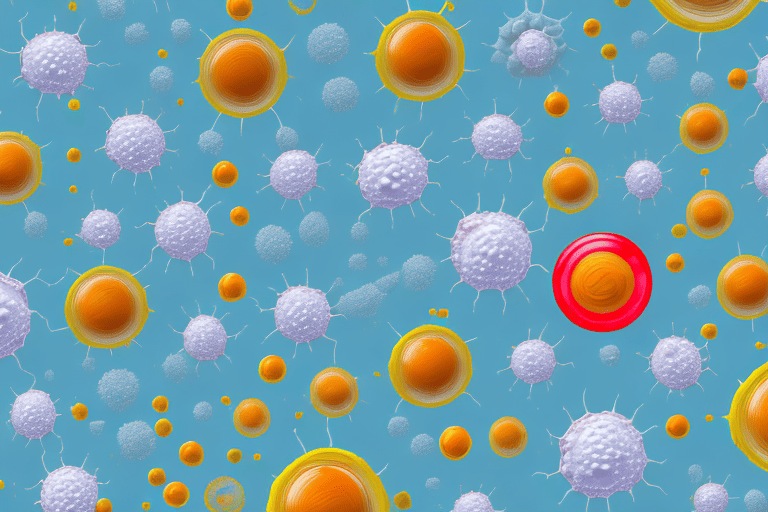 Different types of dog cells such as blood cells