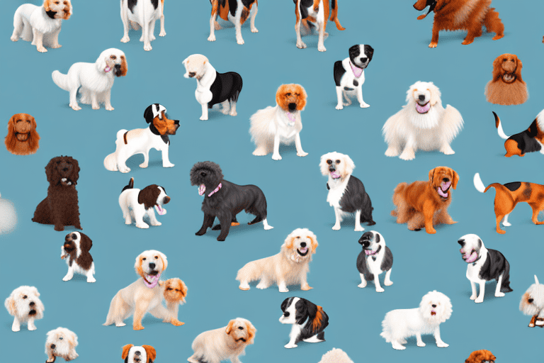 Several different breeds of dogs