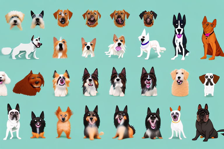 Various dog breeds of different sizes and shapes