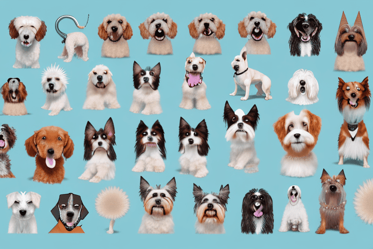 Several different breeds of dogs