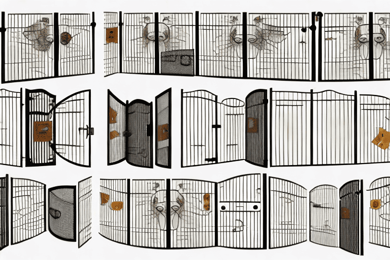 Various types of dog gates