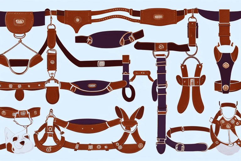 Several different types of dog harnesses