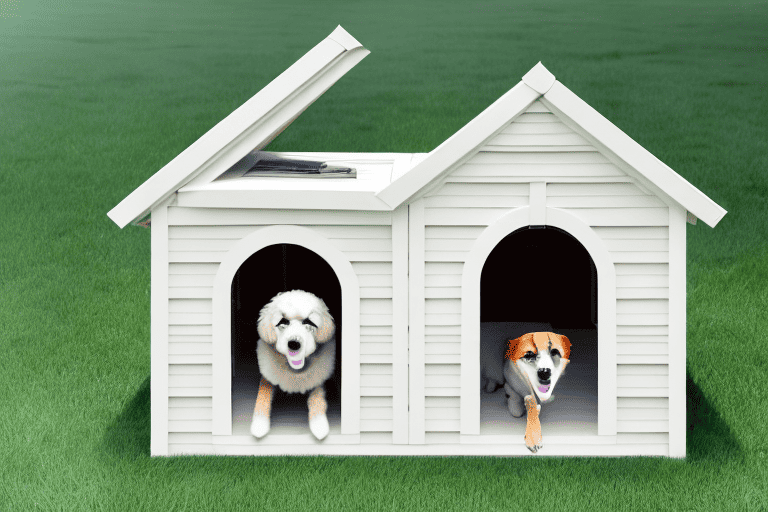 Various types of dog houses