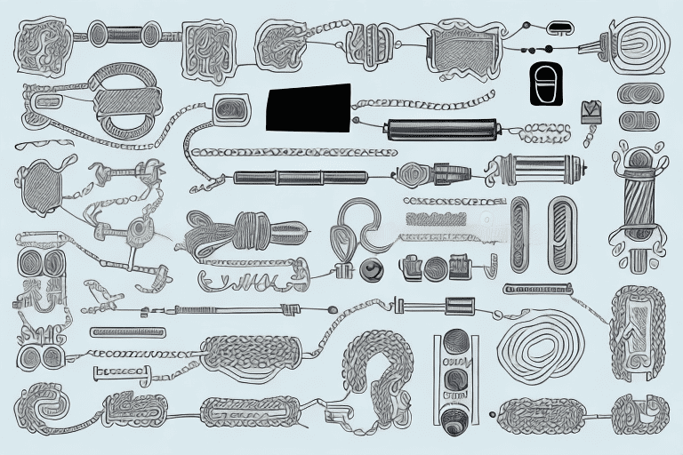 Various types of dog leads like retractable