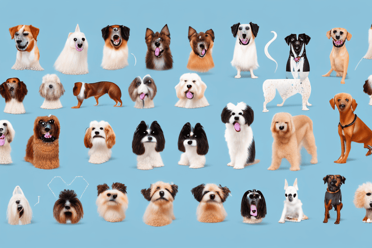 Various breeds of dogs