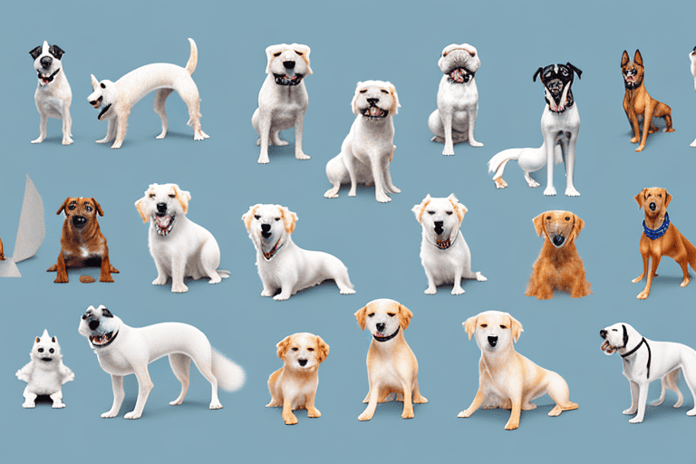 Several different types of dogs