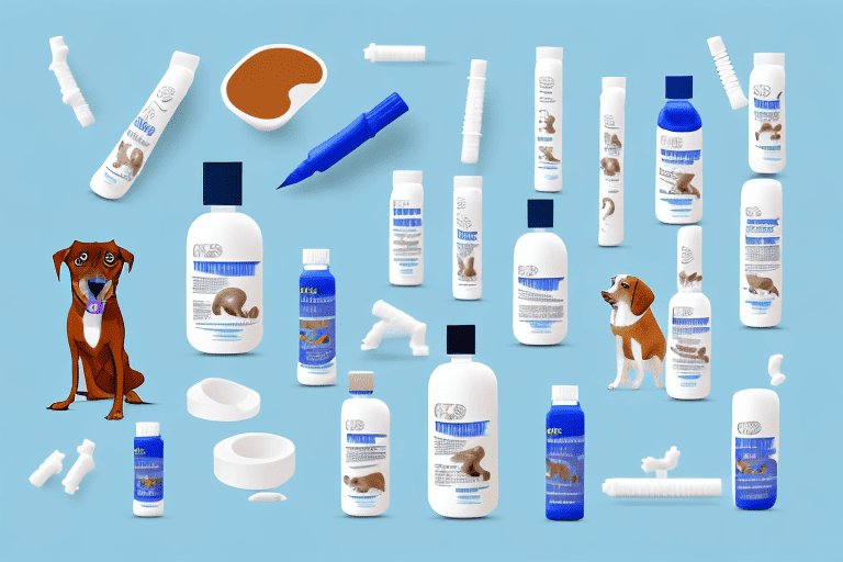 Various types of dog wormer products