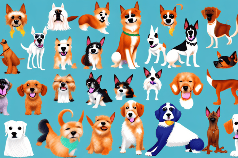 Various types of dogs