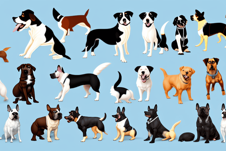 Various popular breeds of dogs