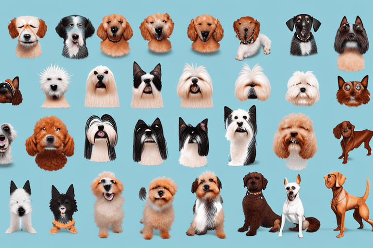 Various popular dog breeds