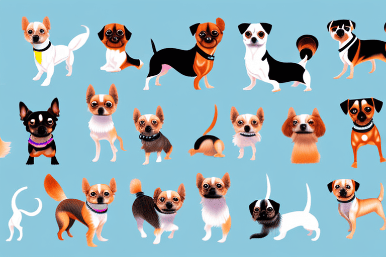 A variety of small dog breeds