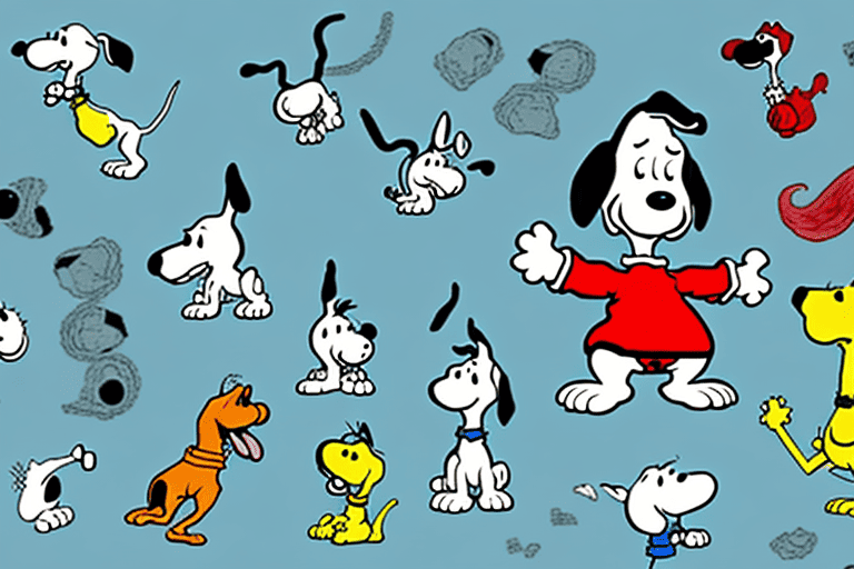 Various popular cartoon dogs