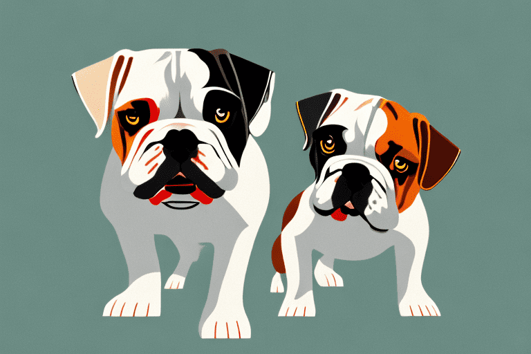 Several distinct english dog breeds such as the english bulldog