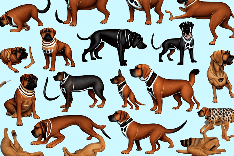 Various types of dogs native to south africa