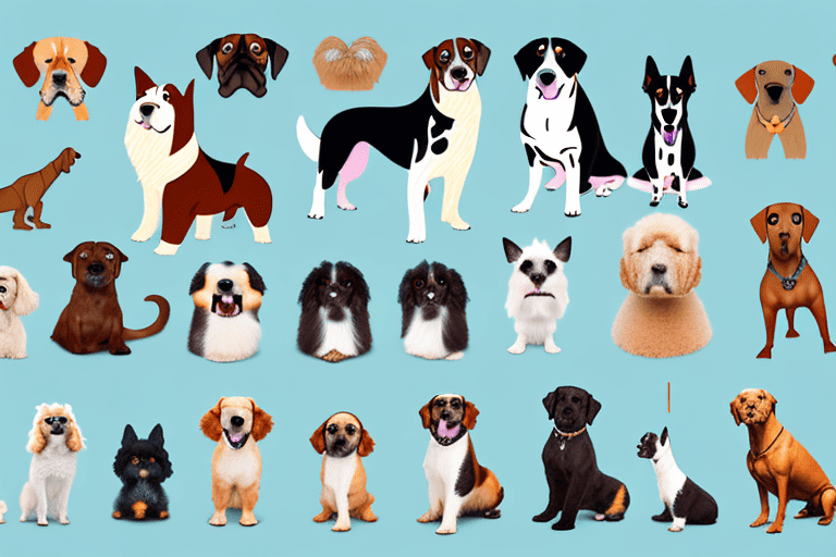 Various popular dog breeds found in the uk