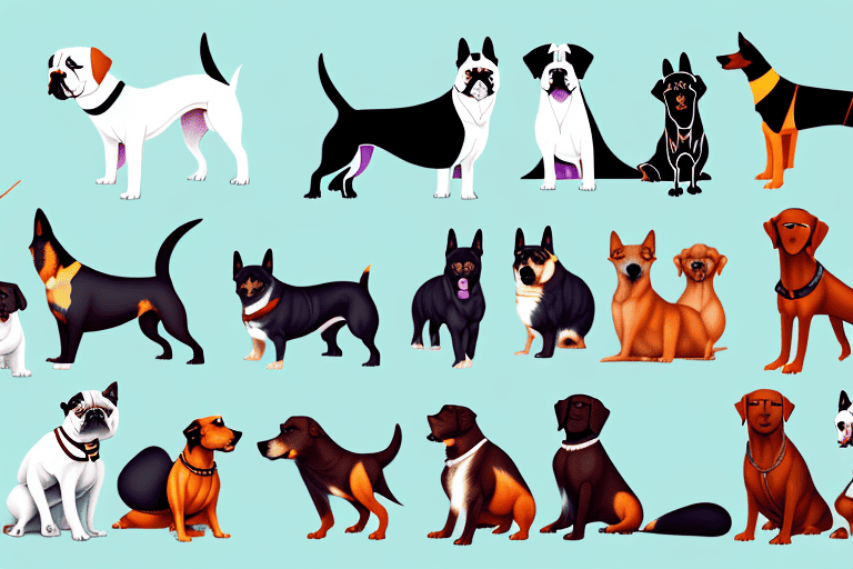 Different types of dogs native to uganda in various poses