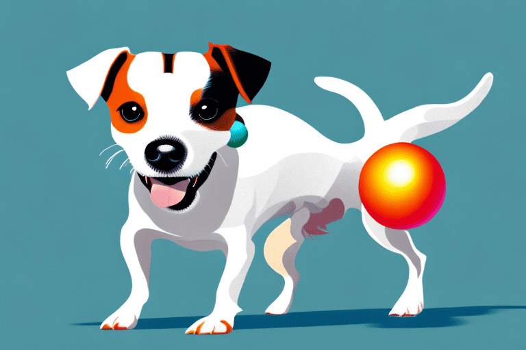 A playful jack russell terrier in a dynamic pose