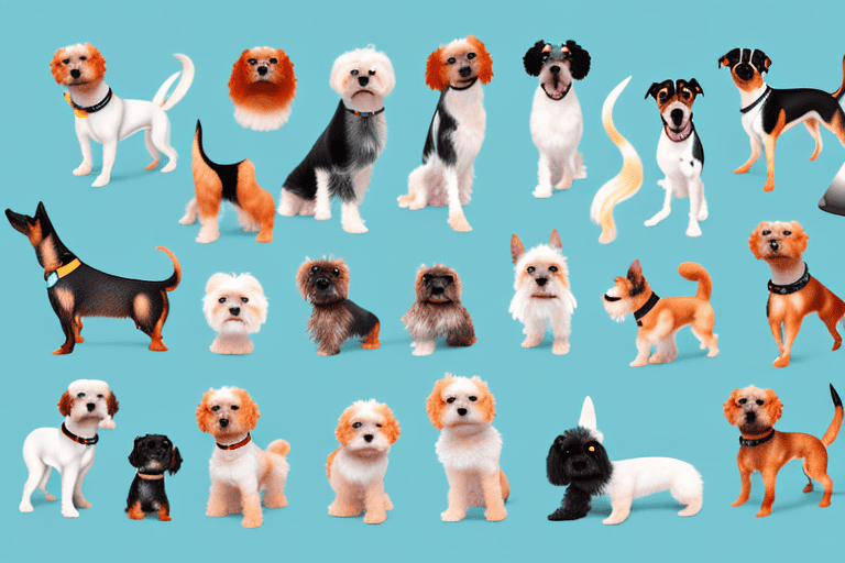 A variety of small dog breeds