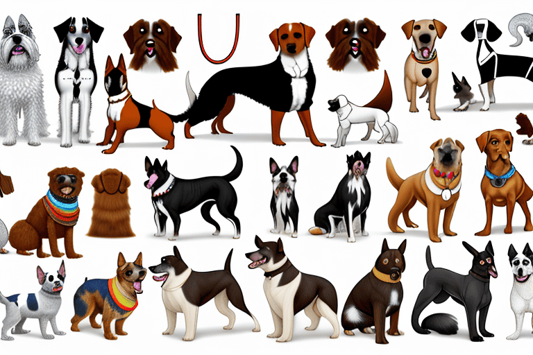 Various types of dogs