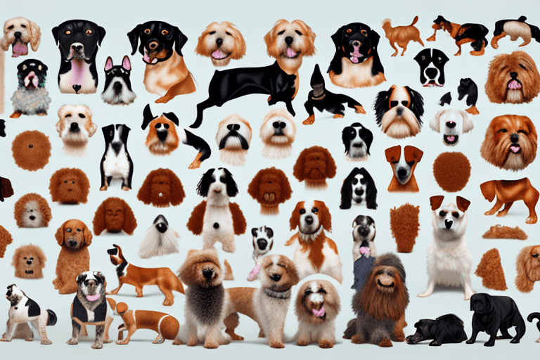 A variety of different dog breeds