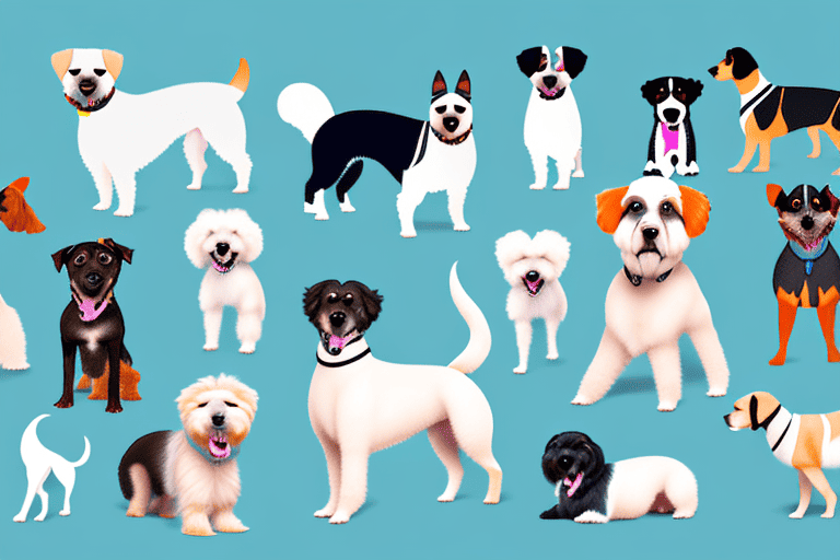 Various breeds of short-haired dogs