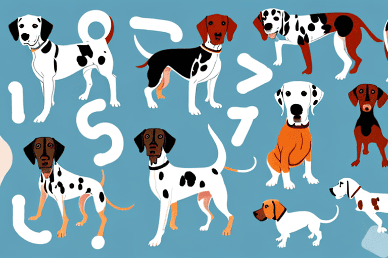 Four distinct dog breeds that begin with the letter 'd'