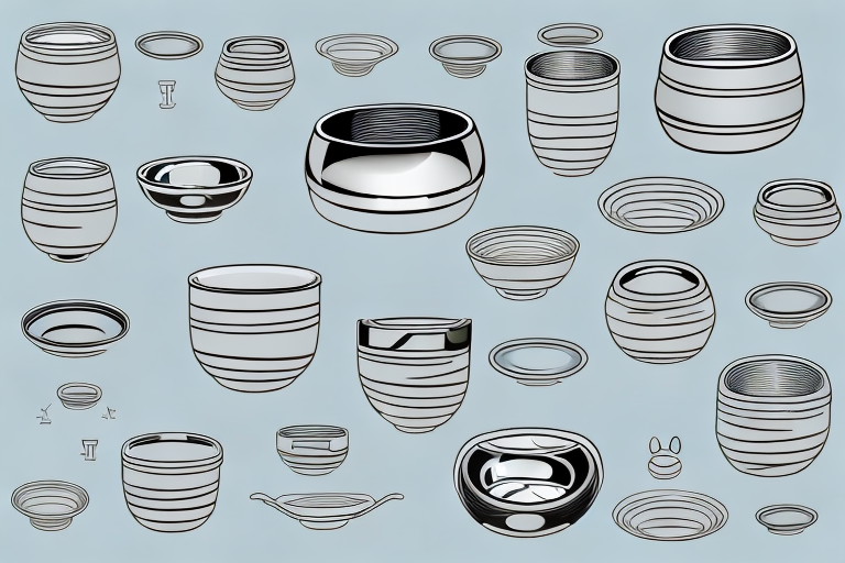 Various types of dog bowls