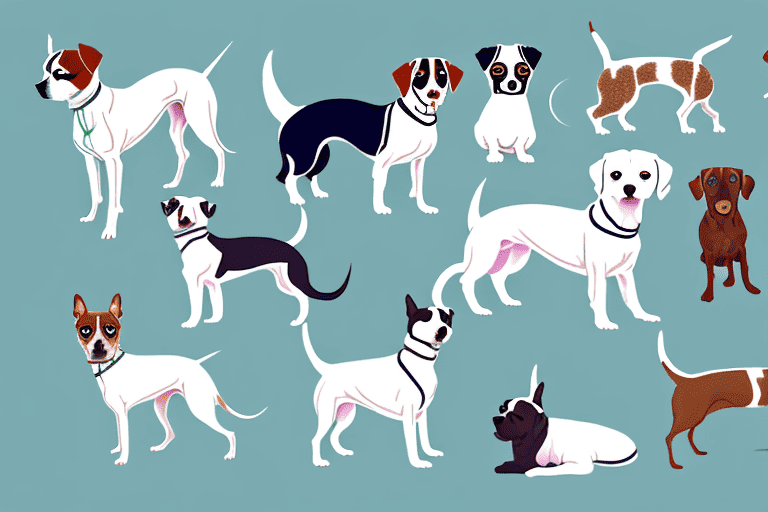 Several different breeds of dogs known for their quiet nature