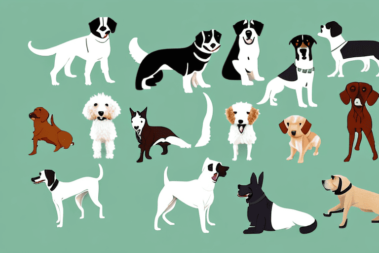 Various breeds of dogs