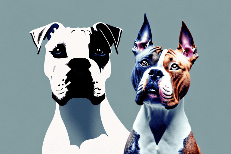 Several different dog breeds that resemble pit bulls