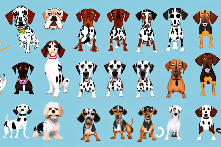 Various dog breeds that start with the letter d