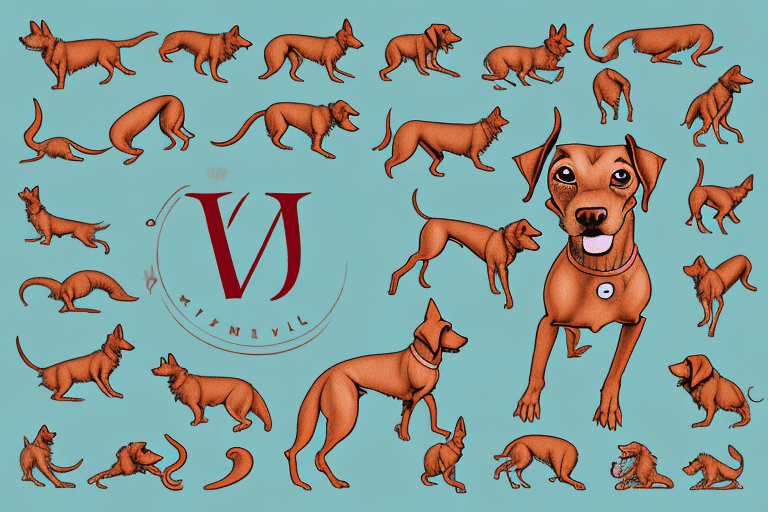 Several distinct dog breeds that begin with the letter "v"