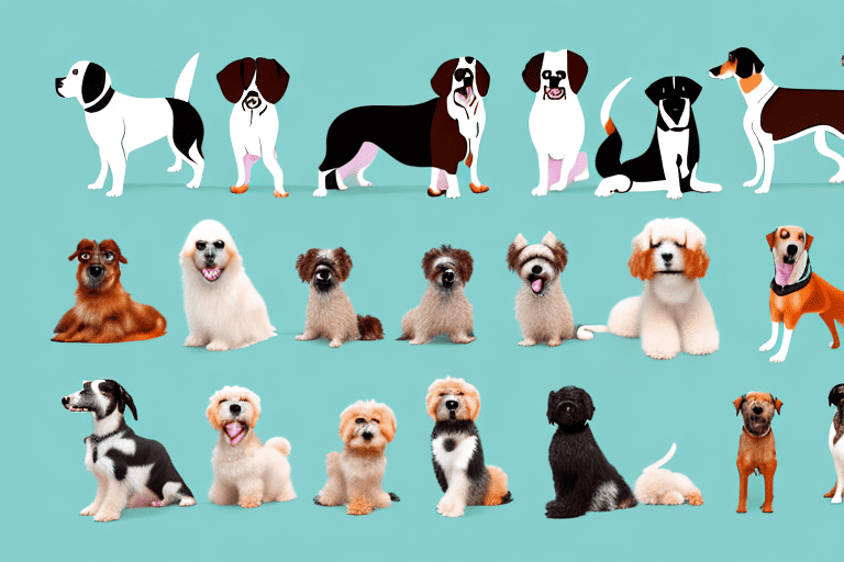 Various breeds of dogs