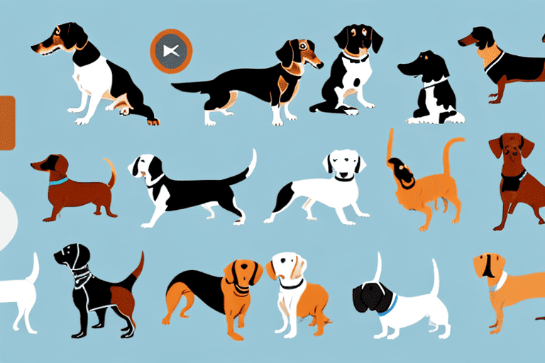 A variety of different dog breeds