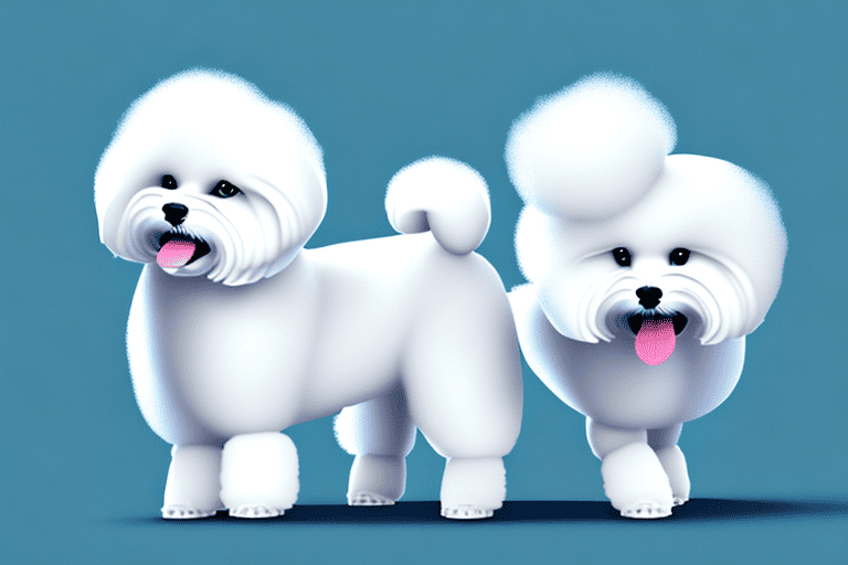 Several distinct types of white fluffy dogs