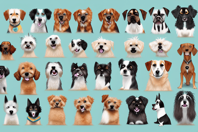 Various types of dogs from different breeds