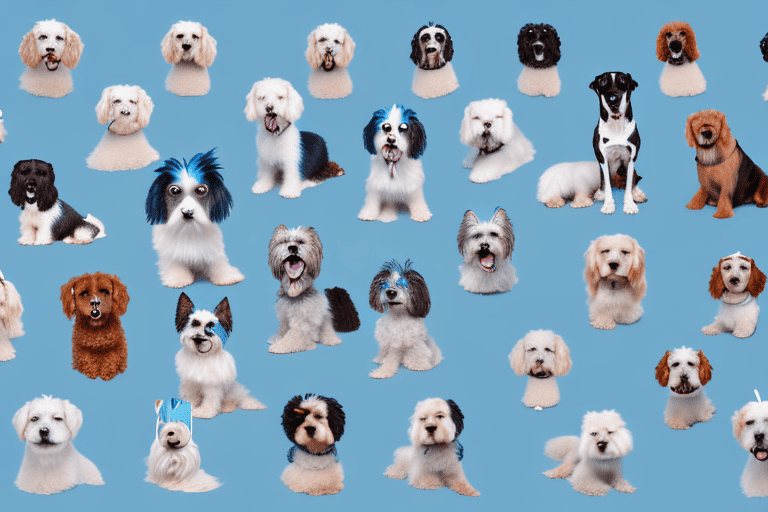 Several different breeds of dogs