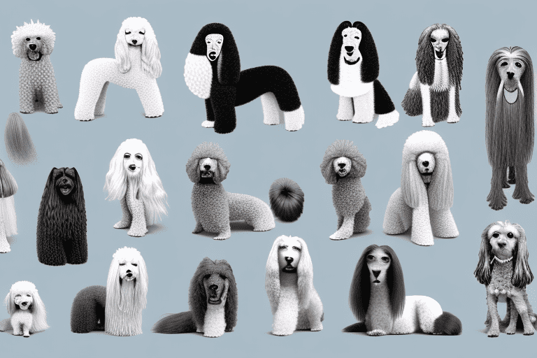 Several different types of dogs