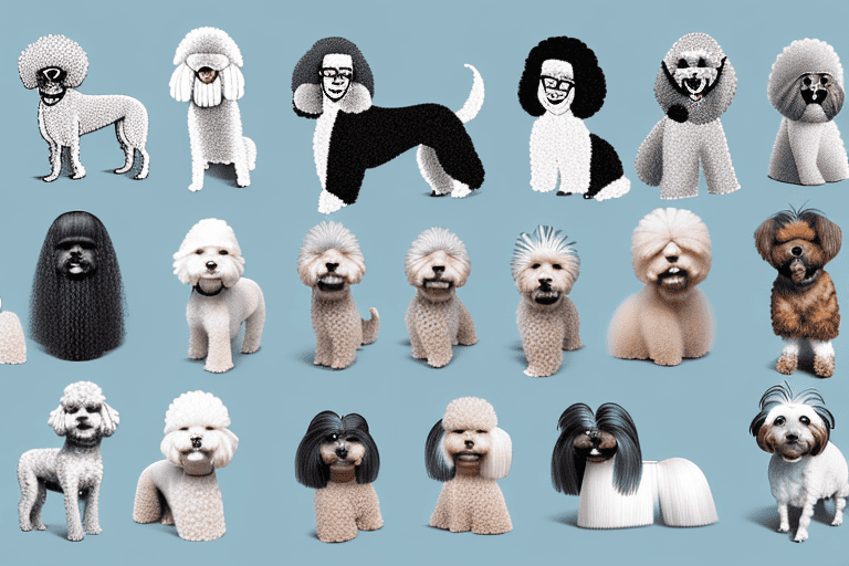 Several distinct types of dogs known for having hair instead of fur