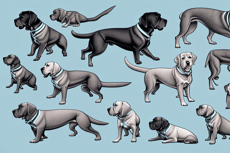 Several different breeds of dogs