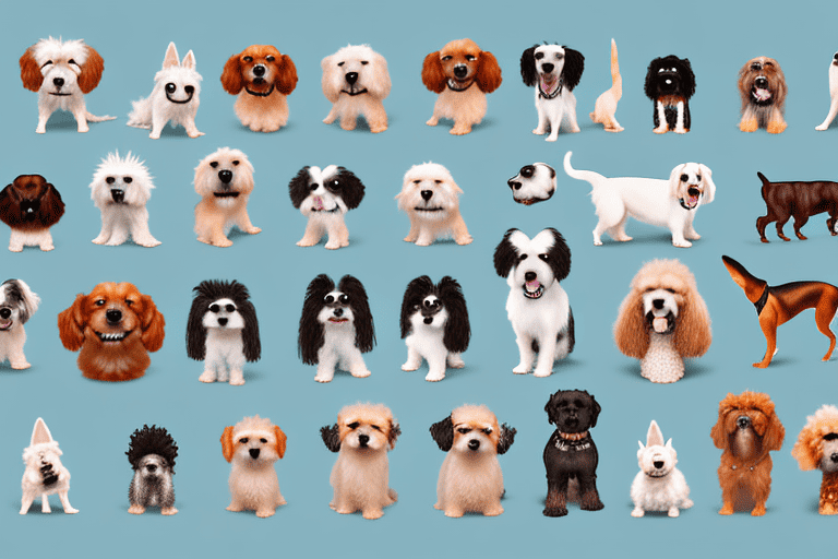 Various breeds of dogs