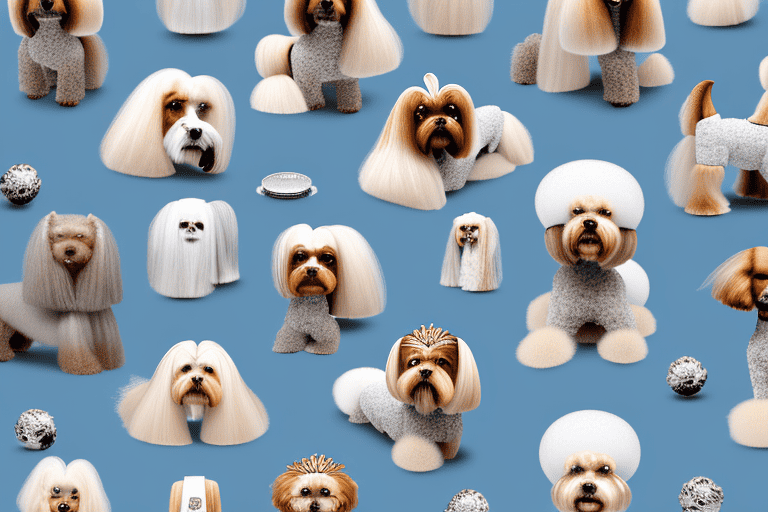 Several different types of fancy dogs