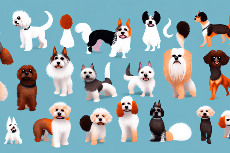 Various small dog breeds