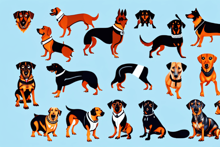 Several distinctive german dog breeds such as the dachshund