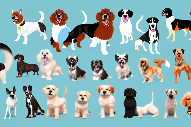 Various breeds of dogs