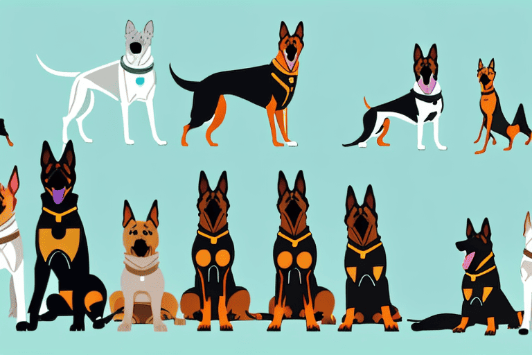 Various guard dog breeds such as german shepherds